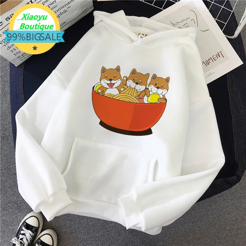 

Women Ullzang Kawaii Sweatshirt Hoody Female Girls Korean Style Funny Shiba Inu Streetwear Hoodie Harajuku Hoodies Aesthetic