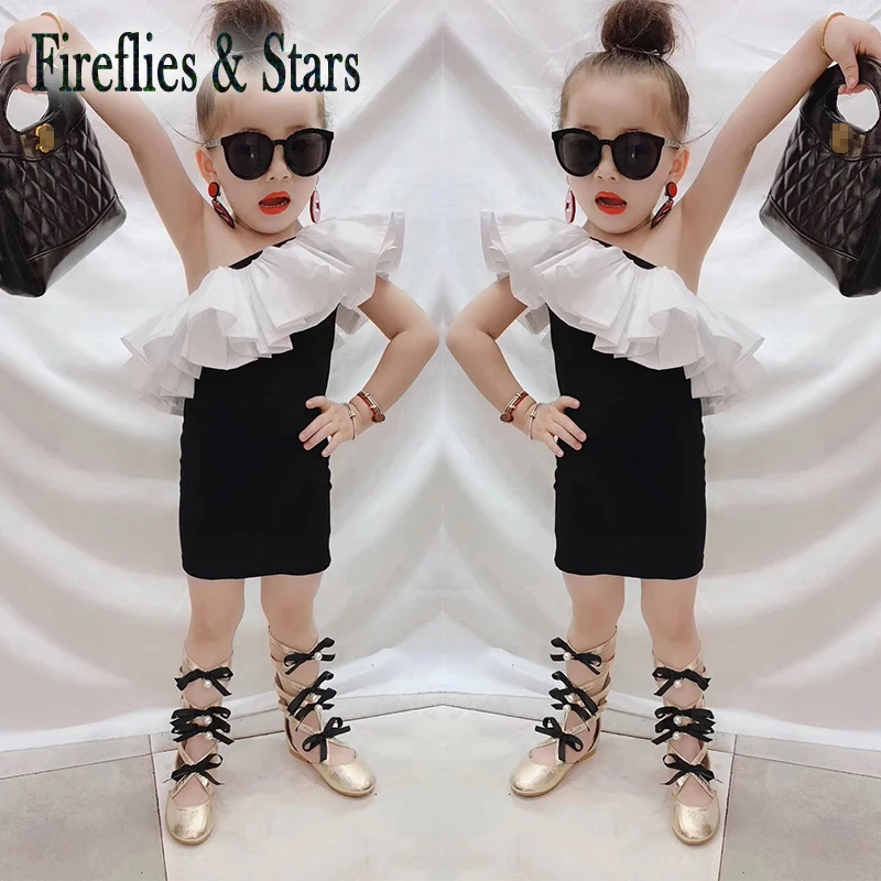 Летнее платье-жилет для девочек детское платье на бедрах Детская уличная одежда