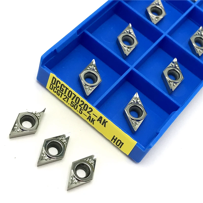 DCGT070202 DCGT070204 DCGT11T304 DCGT11T308 Aluminum turning tool Cutting Tool CNC Turning Inserts Copper aluminum processing |
