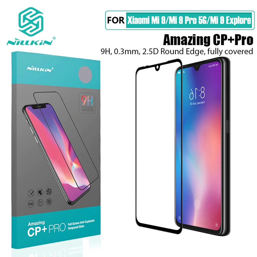 CP Plus 2.5D Glass Для xiaomi mi 9 закаленное стекло для xiaomi mi 9 SE защита экрана NILLKIN Amazing H+ PRO CP XD стеклянная пленка mi 9 Pro 5G - Цвет: CP Plus 2.5D Glass
