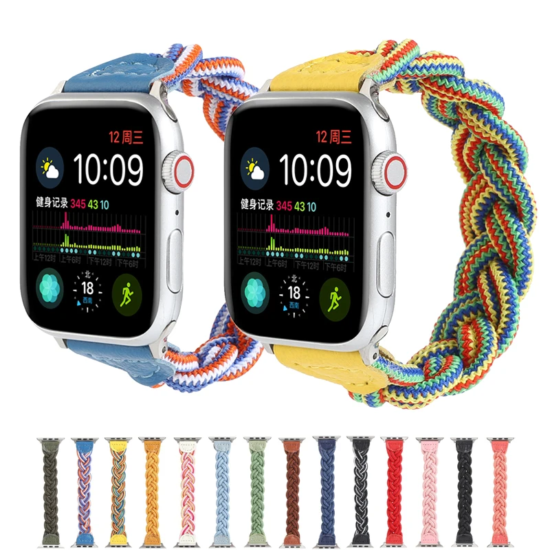 

Apple Watch Strap Correa Apple Watch 6 Band 42MM 44MM SE Nylon Elastic Strap Solo Loop 38MM40MM Belt Sports iWatch Series 5 4 3