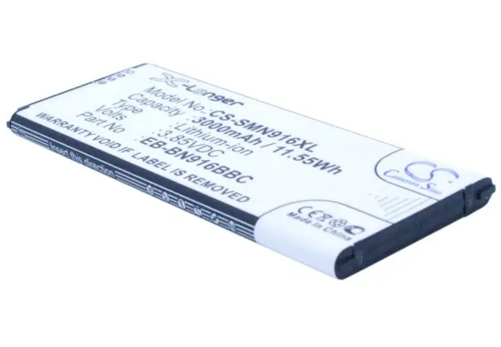 

cameron sino 3000mah battery for SAMSUNG Galaxy Note 4 ( China Mobile ) SM-N9100 N9106W N9109W N910F N910P EB-BN916BBC