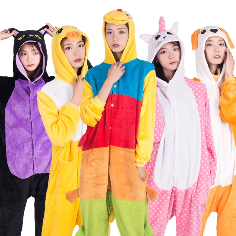 Пижамы женские животные Единорог кошка пижамы с пегасом набор осень зима