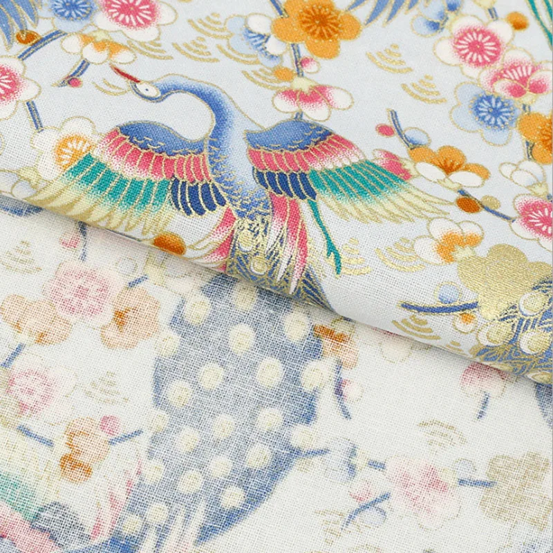 Ткань в японском стиле Павлин Сакура скатерть для одежды сделай сам ткань