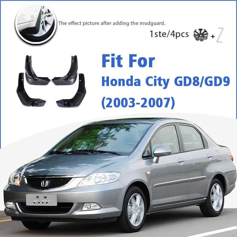 

Соединительная тяга для Honda City GD8 GD9 2003-2007 спереди и сзади 4 шт. Брызговики автомобильные аксессуары брызговик крыло 2004 2005 2006