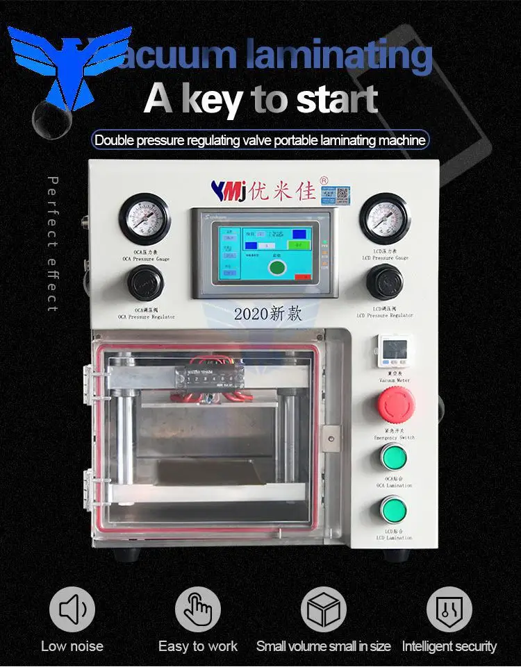 YMJ 2020 новый продукт OCA вакуумная ламинирующая машина пресс для ремонта ЖК-экрана