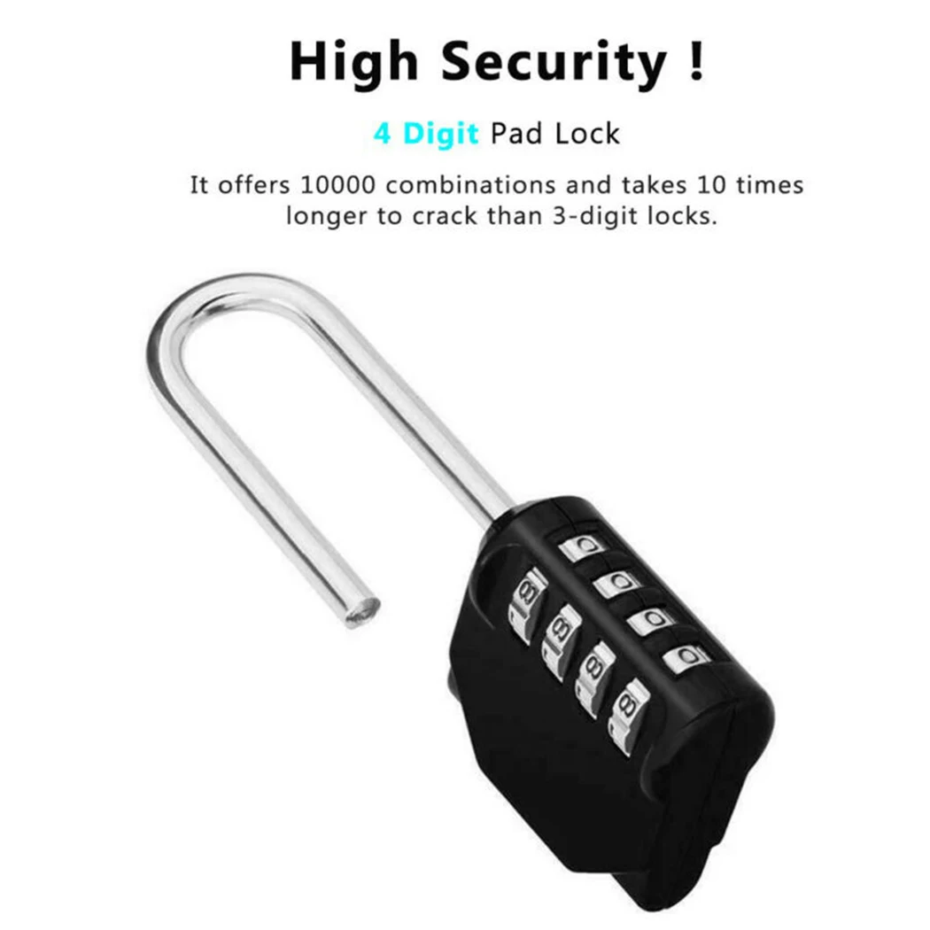 

4 DIGIT Lock Combination Lock Outdoor Security School Anti-rust Waterproof