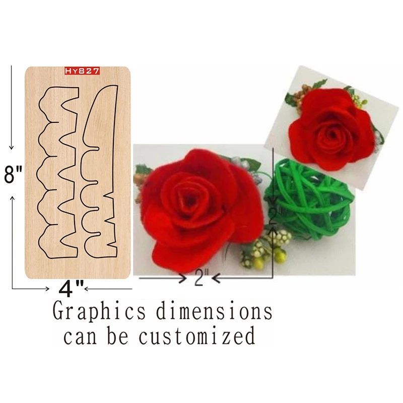 Цветочные деревянные высечки для подходит обычных высечных машин на рынке |