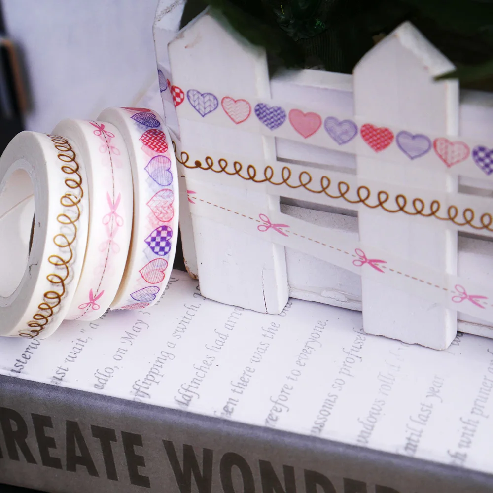 Милые сердцу лента Washi японский Стиль клейкая печать Скрапбукинг DIY фотоальбом