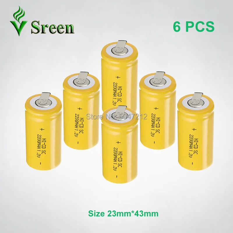 1,2 V SC 2200mAh NI-CD с никелевым листом аккумуляторная батарея электронный аккумулятор DIY to Subc перезаряжаемые пакеты батарей