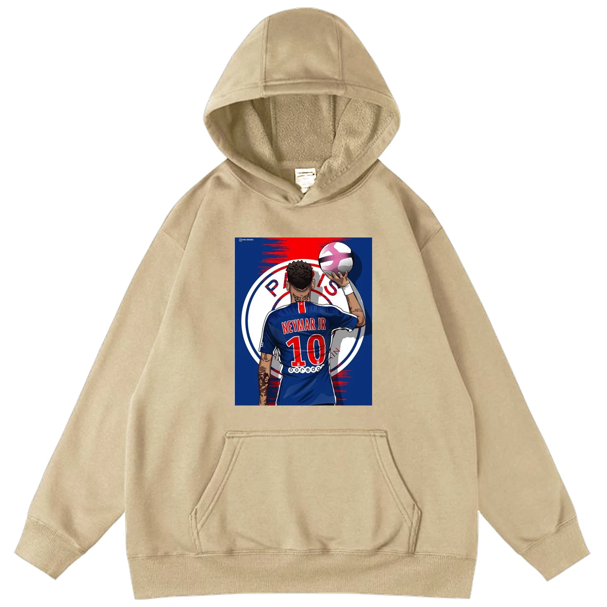 

Football Neymar Print Boy Oversized Long Sleeve Sweatshirt Cool Men Hoodie INS Style Sportshirt Hoodies Pullover Street Clothing