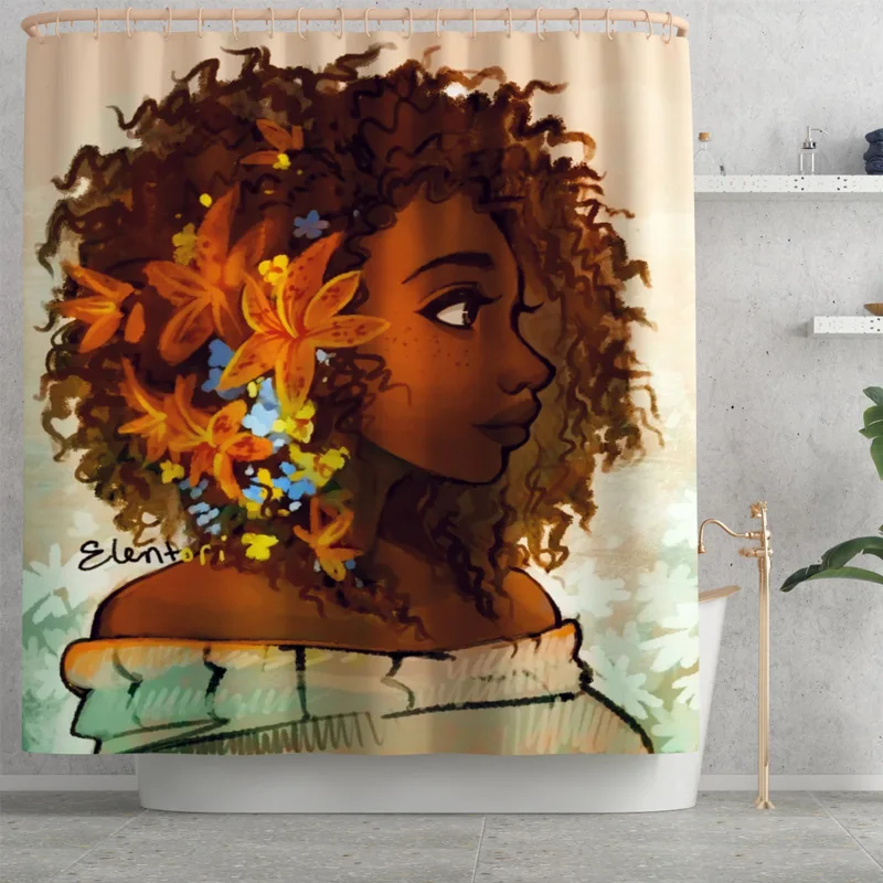 Ванная комната украшения коврик для ванной и полиэстер Душ занавес набор