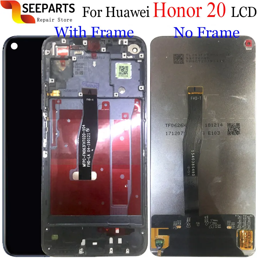 Оригинальный Для Huawei Honor 20 ЖК-дисплей экран Сенсорная панель дигитайзер Замена