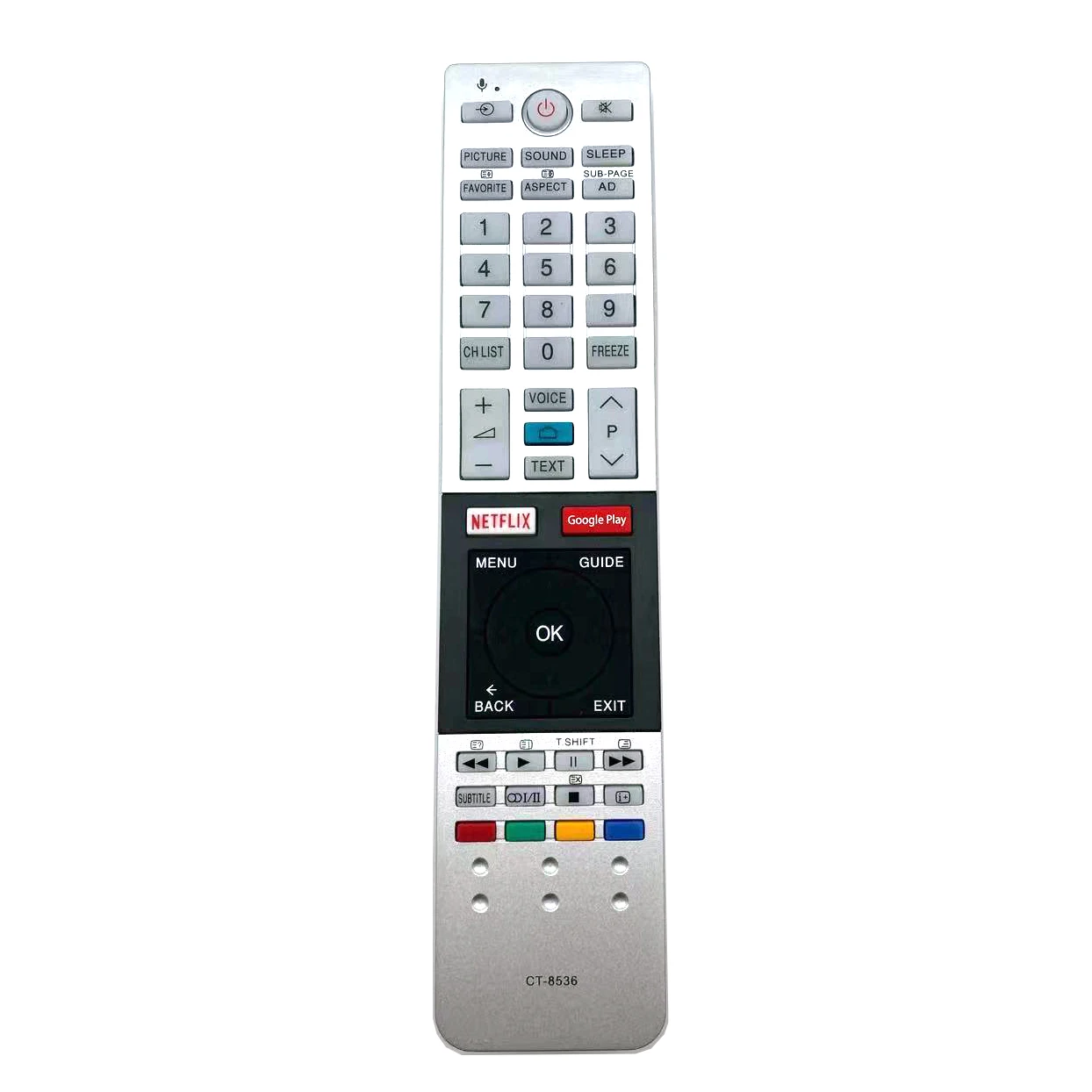 Replacement Remote Control CT-8536 for Toshiba TV with Netflix Google Play Key 49u7750 55u775075u7750 Without voice