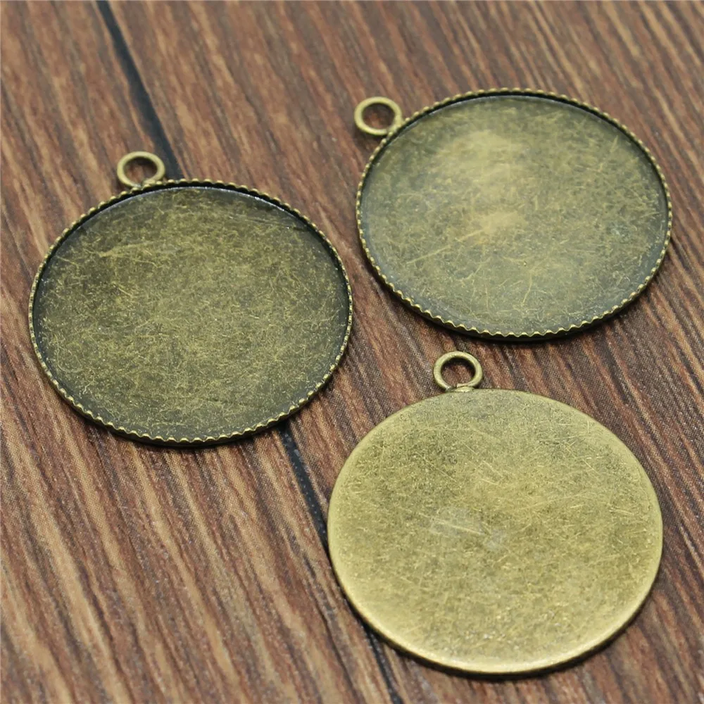 

10pcs 6 Colors 20/25/30mm Sawtooth Edge Cabochon Base Setting Pendant Tray