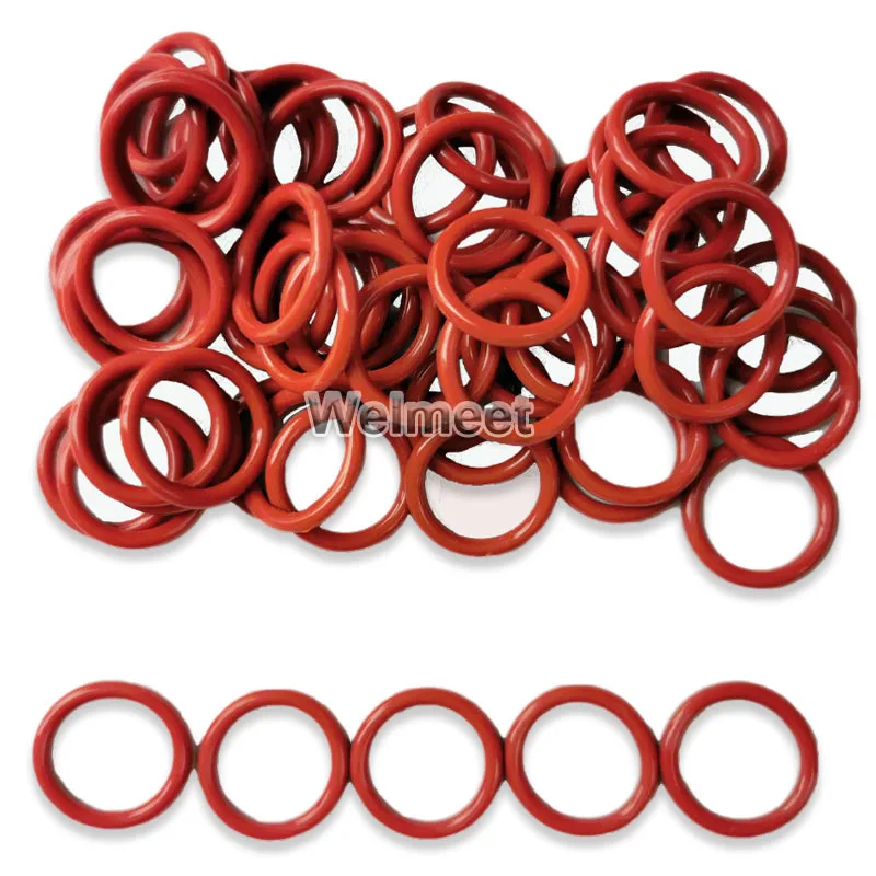 

10pcs Wire Diameter 3.5mm OD10-205mm Oil Resistant Silicone Rubber Sealing Ring High Temperature Non-Toxic O-Ring Seal Gasket