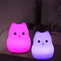 bird bedside night light get up at night lamp usb light baby feeding lamps touch sensor remote control 9 colors dimmable lamp