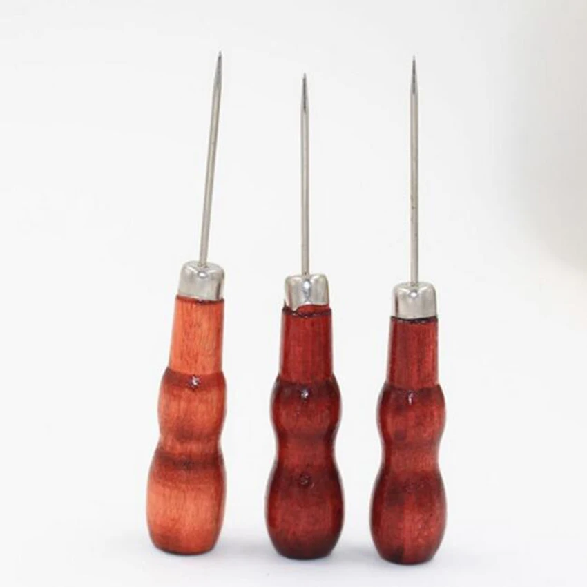 1 шт. шило с деревянной ручкой инструменты для позиционирования сверла дырокол