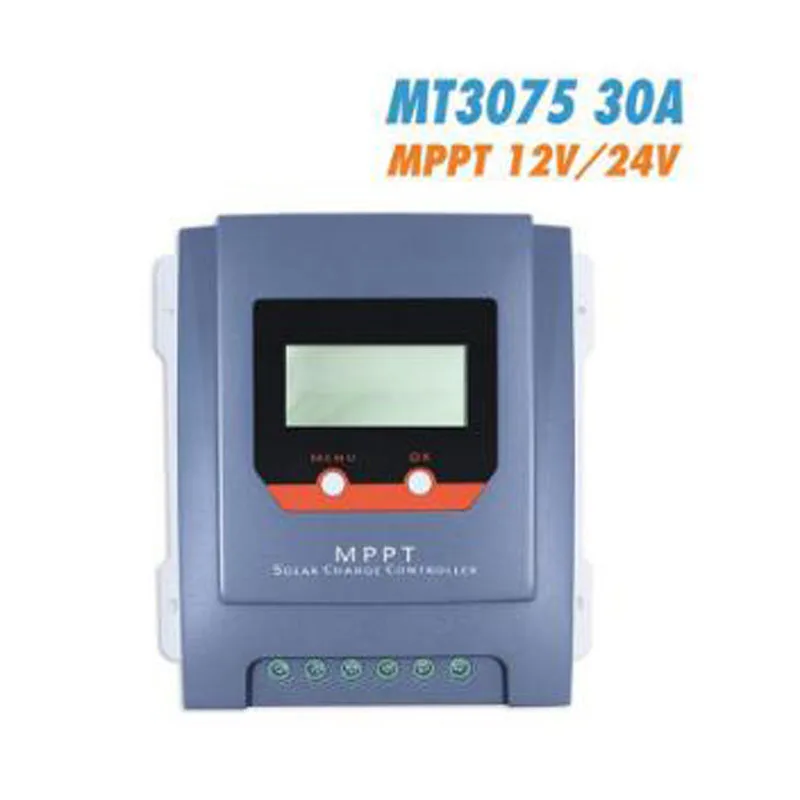 

MPPT 30A 12В 24В контроллер солнечного заряда ЖК-дисплей с функцией статистики энергии в реальном времени для жидких и гелевых батарей