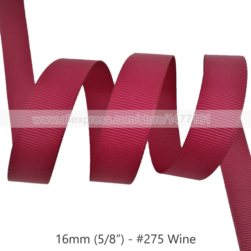 275 Wine 20 ярдов) 6 мм 9 мм 16 мм 25 мм 38 мм 50 мм корсажная лента высокого качества полиэстер корсажная лента ручной работы - Цвет: 275 Wine