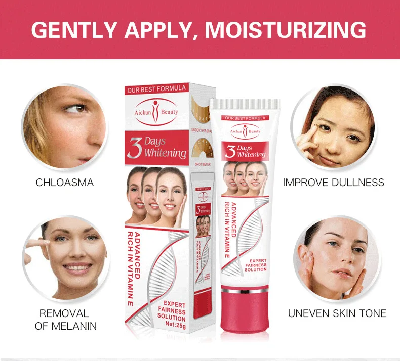 Через 3 дня эффект Отбеливание подмышки Крема для тела между ног колени частные