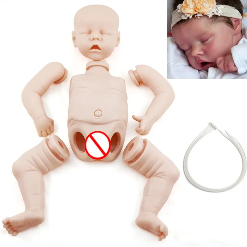 

Reborn Doll 22Inch 56CM Unpainted Unfinished Cloth Body All Silicone Body Blank Kit Realistic Newborn Bebe Parts DIY Toys Gifts
