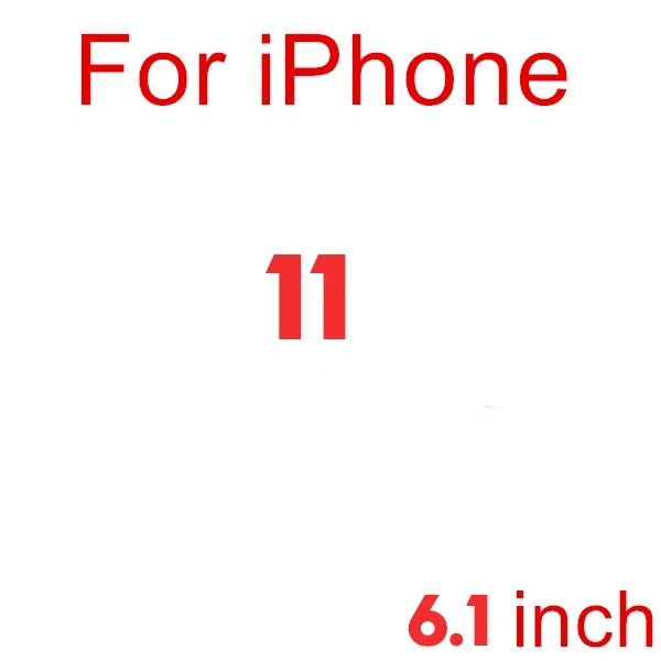 For 11 (6.1) Переднее и заднее 2 шт. закаленное стекло для iPhone 8, 7, 6, 6S Plus, Защита экрана для iPhone XS 11 Pro Max X, XR, 5, 5S, SE, защитная пленка - Цвет: For 11 (6.1)