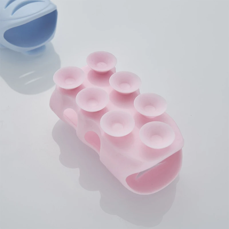 

X7AB Suction-cup Shower Head Holder Wall Mount Shower Arm Bracket Silicone Material Multi-stage Adjustment Douche Bracket