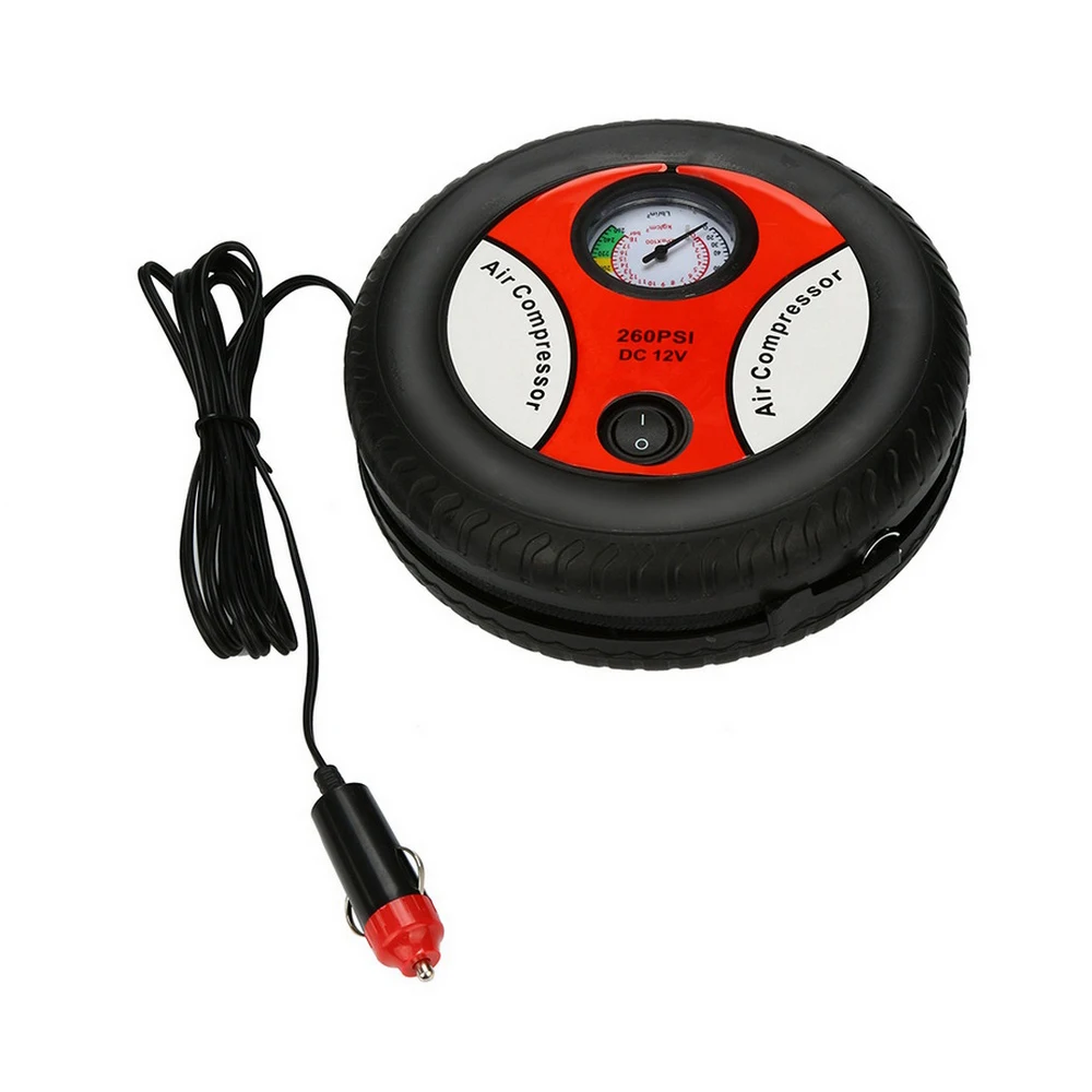 Автомобильный воздушный насос 260PSI DC 12V Портативный Электрический мини для