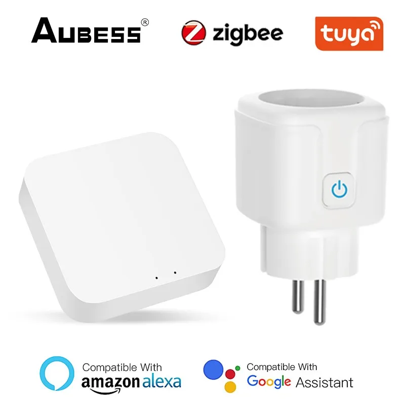 

Tuya ZigBee Smart Power Plug EU 16A Wireless App Voice Remote Control Socket With Energy Monitor Outlet Via Alexa Google Home