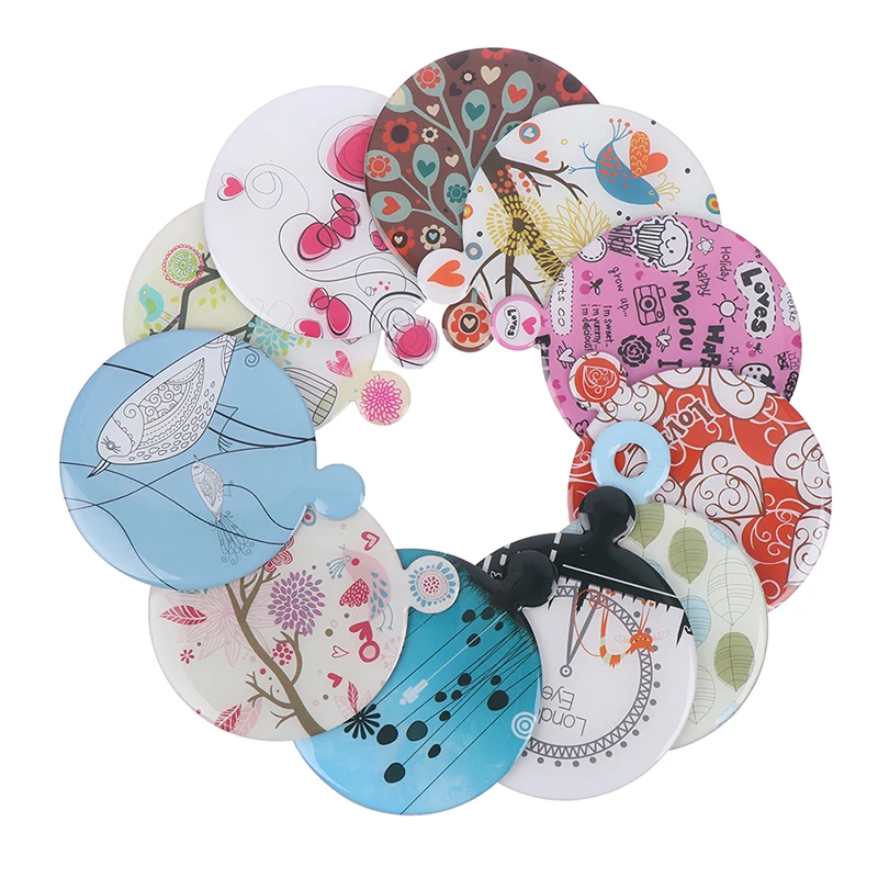 

CSHOU26 Makeup Mirror Portable Hand Mini Make Up Mirror Travel Round Pocket Cosmetic Mirror Portable Beauty Makeup Tools Accesso