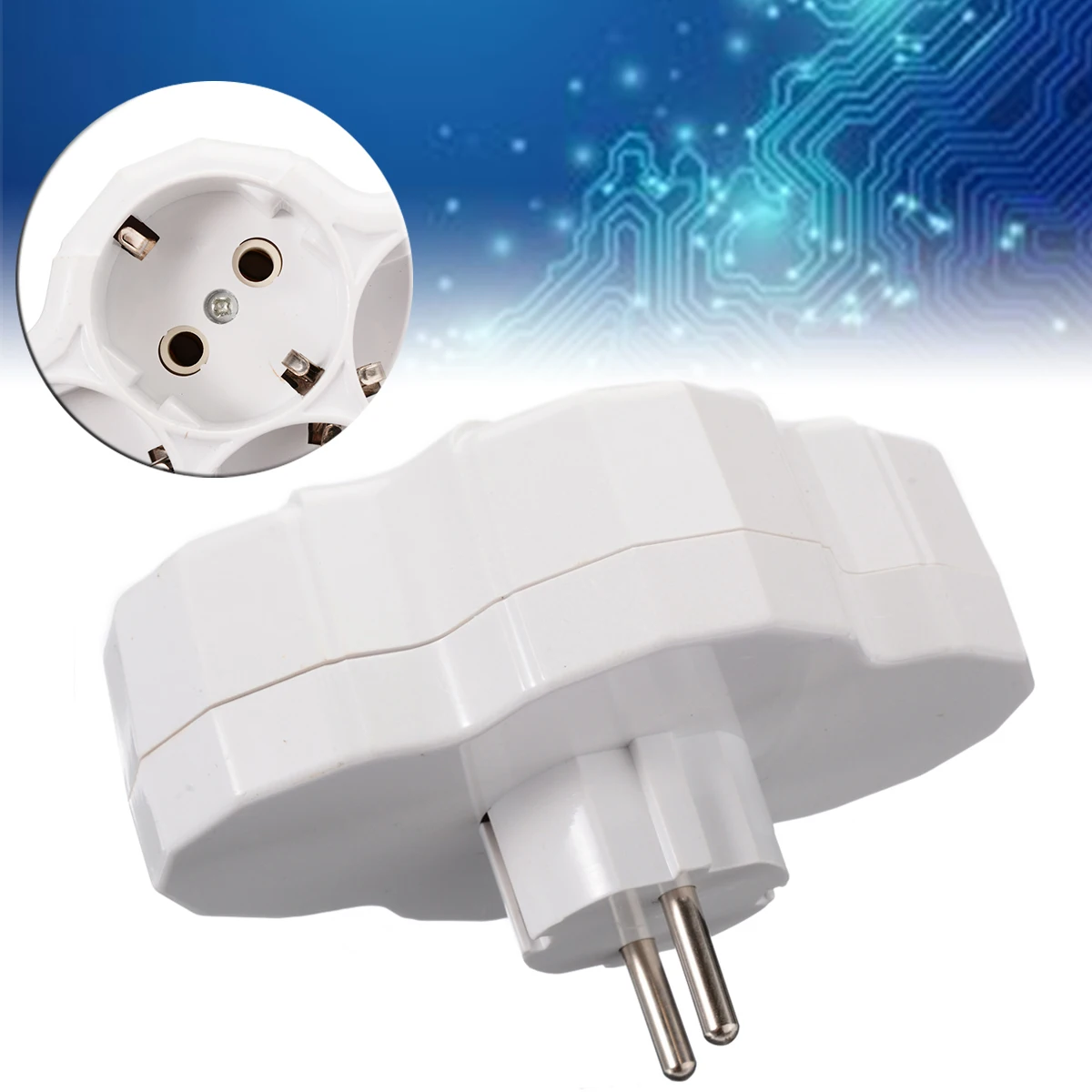Белый ЕС Европейский тип конверсионный штекер 1 4 способ немецкий стандартный