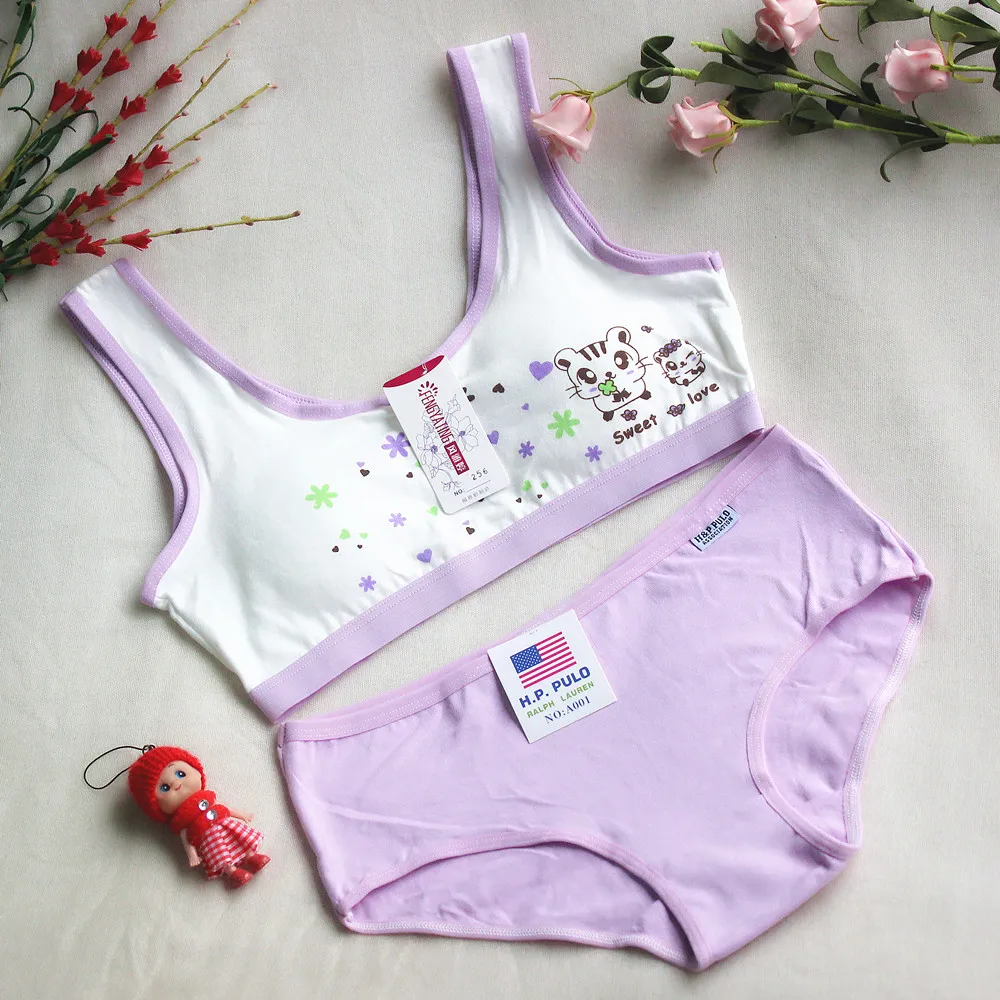 Бюстгальтер для девочек подростков комплект детского нижнего белья спортивные