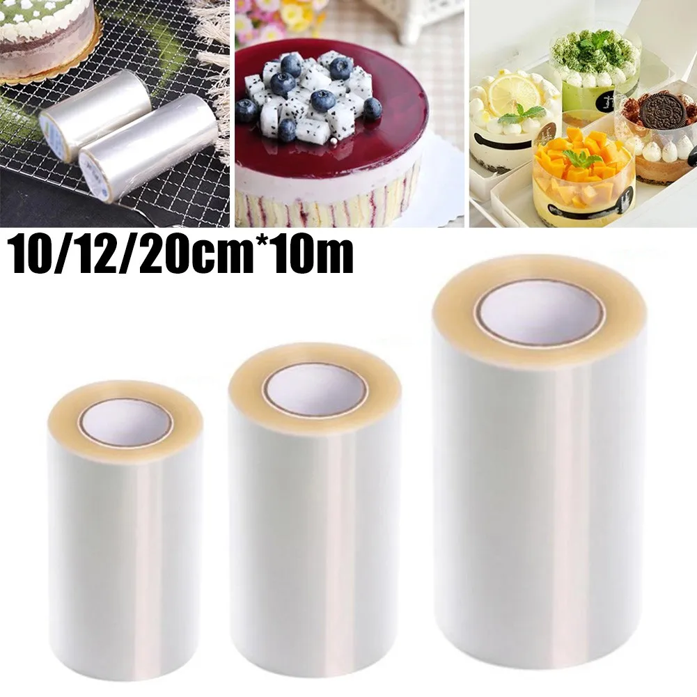 

1 Roll Cake Edging Film Disposable Transparent Mousse Cake Surround Film Baking Tools Kitchen Tableware DIY Baking Tools