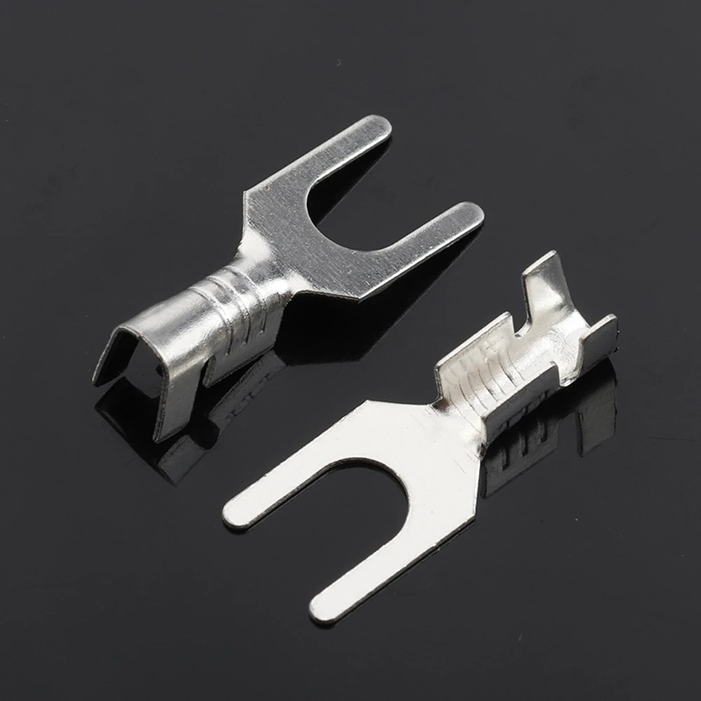 100 шт. 4 2 мм Клеммная колодка для вилки холодноотжимная клемма в форме U образный Y