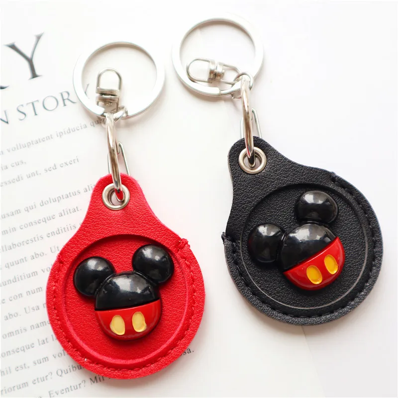 

Disney Mickey Card Case Durable Cute Leather Case Access Control Card Fashion Key Ring Unisex Bag Pendant Cartoon Keychains