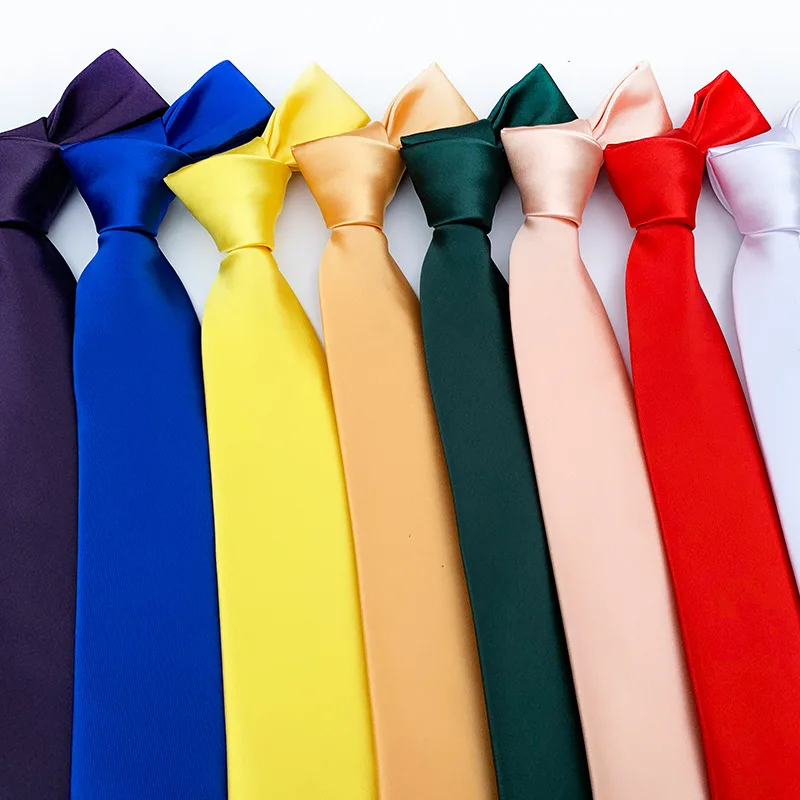 

8cm Solid Neck Ties for Men polyester Woven Necktie Fashion Wedding Business Male Casual gravatas