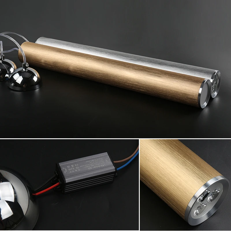 Dia6cm круглый светодиодный подвесной светильник в матовое золото/серебро 3 Вт один