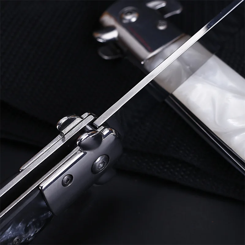 Складной нож из дамасской стали Изысканный Карманный клинок на шпильке 58HRC 7Cr1 3