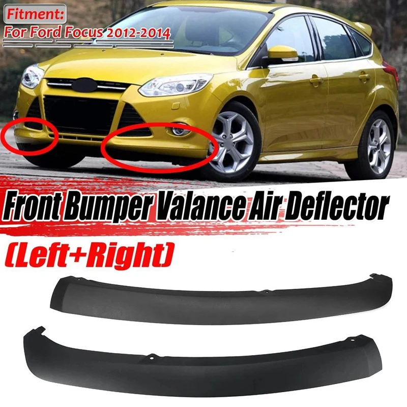 

NEW-2Pcs Front Bumper Lip Spoiler Air Chin Splitter Lower Valance Panel for Ford Focus 2012-2014 FO1095244C CP9Z17626B