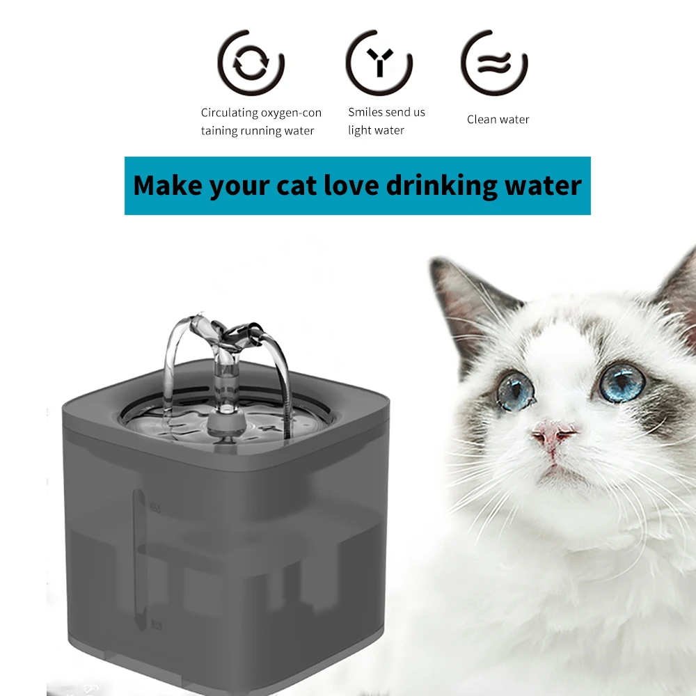 Автоматический питьевой фонтанчик для кошек автоматическая поилка 2 0 л