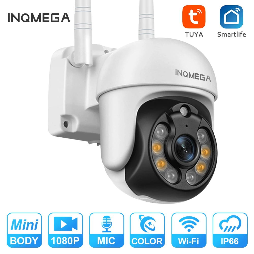 

INQMEGA Super Mini Tuya Smart Full Color With Google 1080P Wifi Ptz Camera Humanoid Tracking Security Home Surveillance Camera