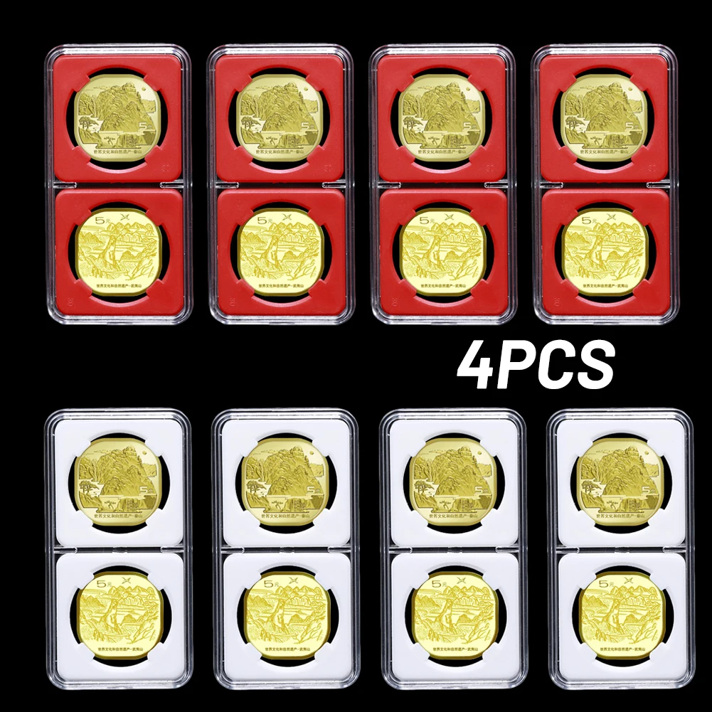 

Storage Coin Collection Cases 30mm 4pcs Box Case Collection Commemorative