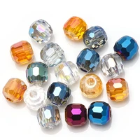 loose beads large through hole glass crystal beads for jewelry making handwork diy garment craft sewing supplies beads 80pcs