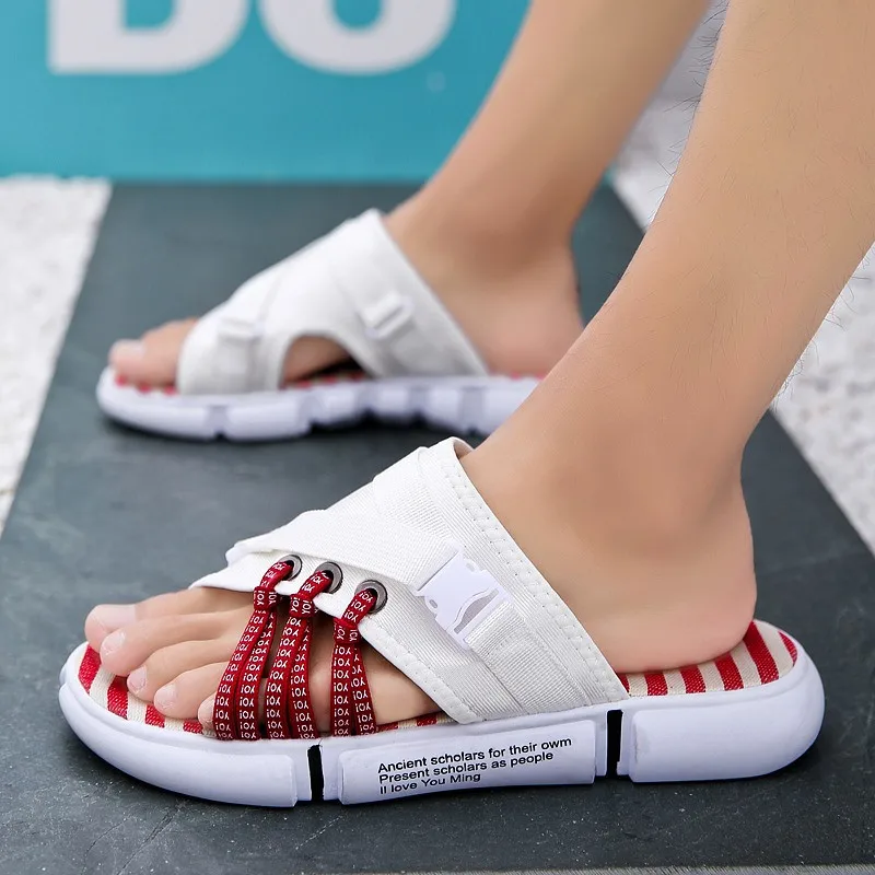 

Non-slip Soft Take A Shower Breathable Famous Brand Fashion Comfortable Men's Summer Shoes New 2021 Slippers Men For