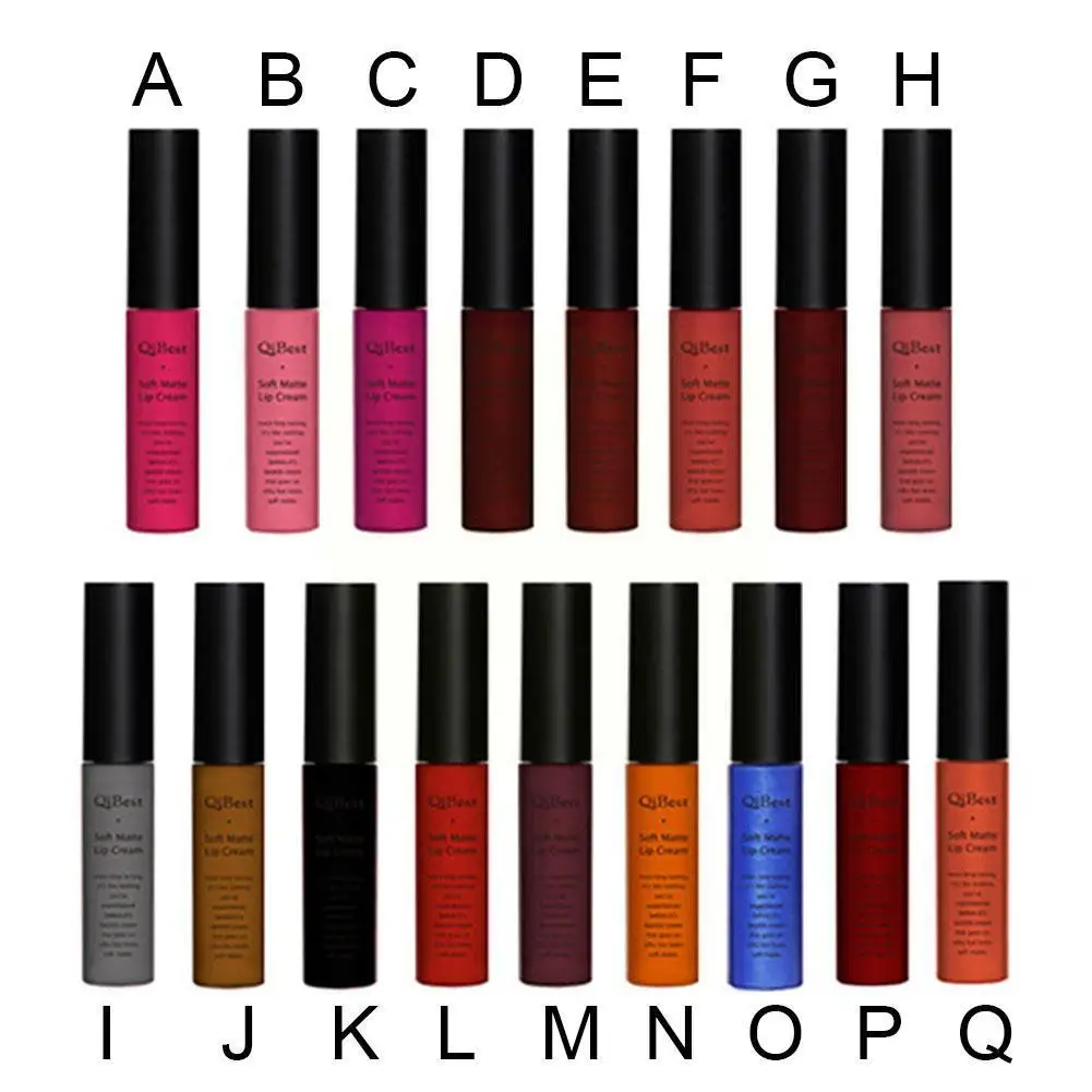 34 Color Liquid Lipstick Waterproof Long Lasting Cosmetic Purple Black Blue Up Gloss Matte Make Nude Lip Makeup H8R6 |