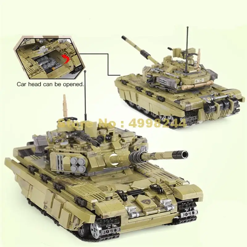 1386 Шт Военный танк скорпиона тигра строительный блок 5 кирпичей игрушка|Блочные