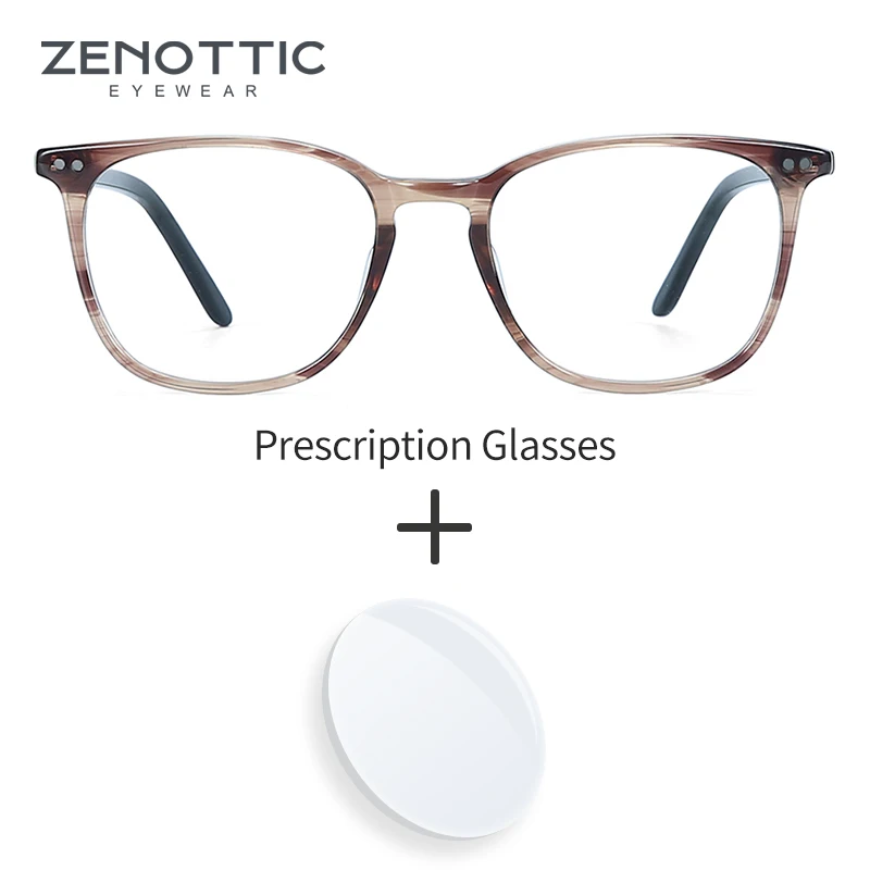 

ZENOTTIC ацетат очки с диоптриями Для мужчин светильник близорукость очки Анти Blue Ray дальнозоркости, по рецепту очки BT2007