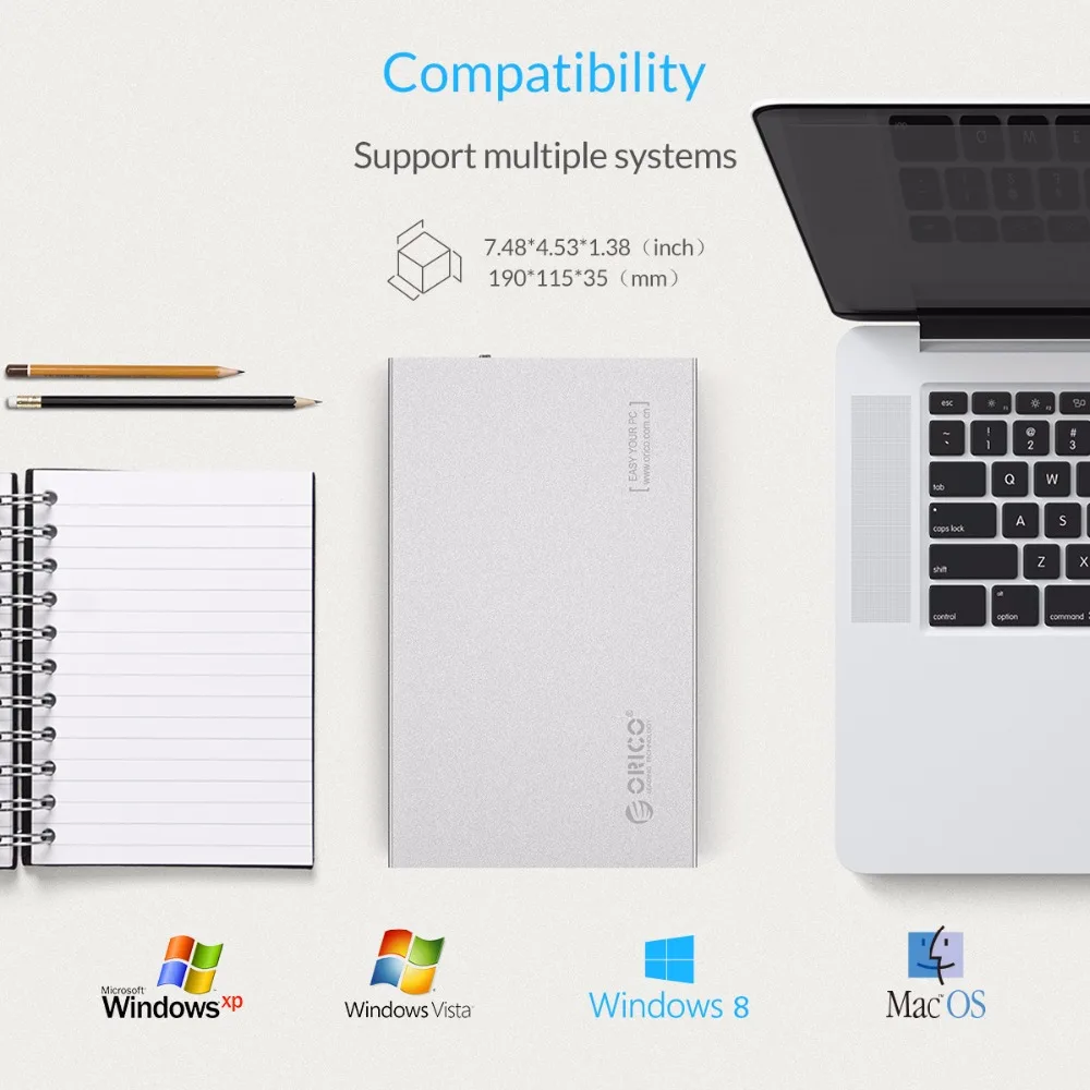 Чехол ORICO для жесткого диска 3 5 дюйма чехол адаптер SSD USB3.0 на SATA HDD коробка внешнего