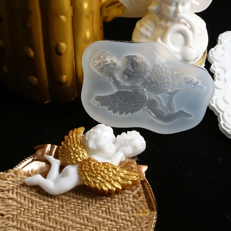 

Детские крылья ангела Любовь силиконовая смола форма эпоксидная смола DIY Инструменты для изготовления ювелирных изделий B36D